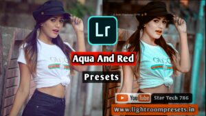 Aqua and red lightroom presets